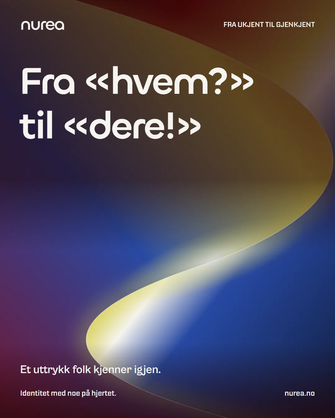 From «who?» to «you!», poster from Nurea's identity series